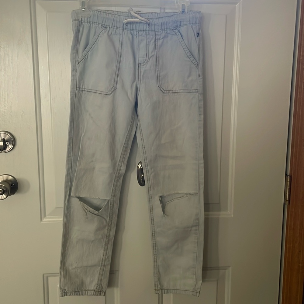 Lucky Brand Distress pull strings Pants sz Medium 8-10